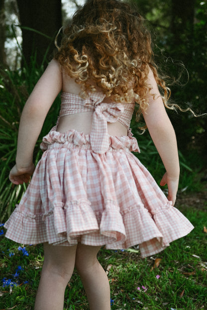 Pink Gingham Full Skirt - PRE ORDER