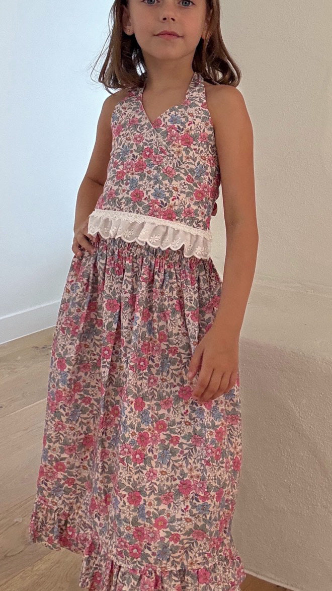 Pink Petals Crossover Top