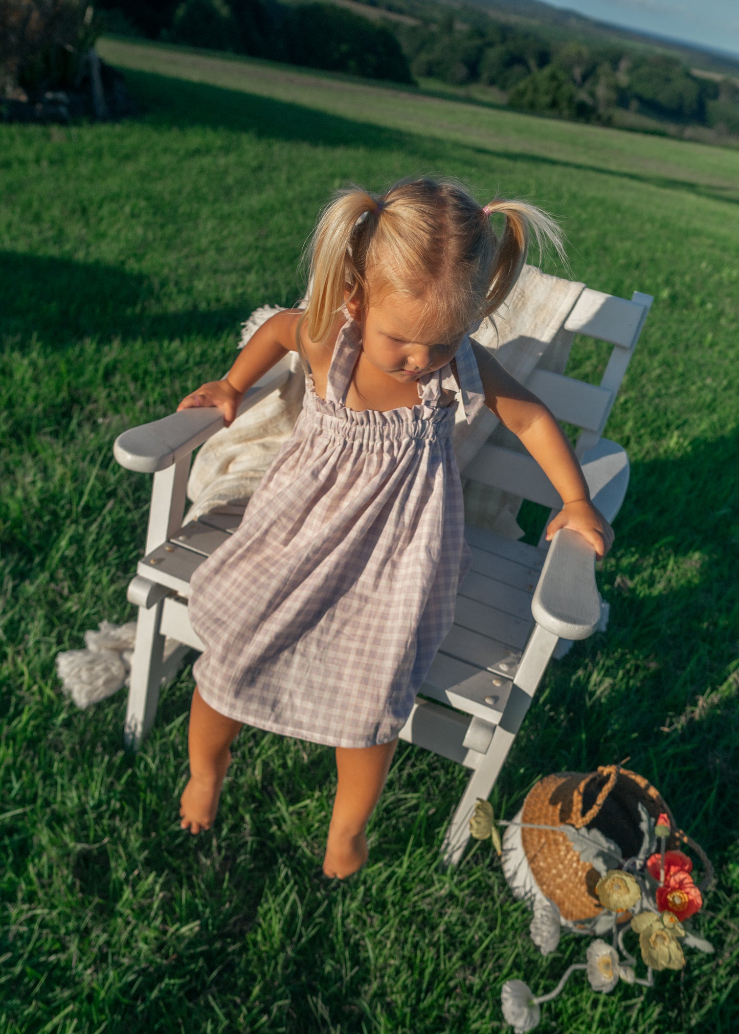 Lavender Gingham Dress