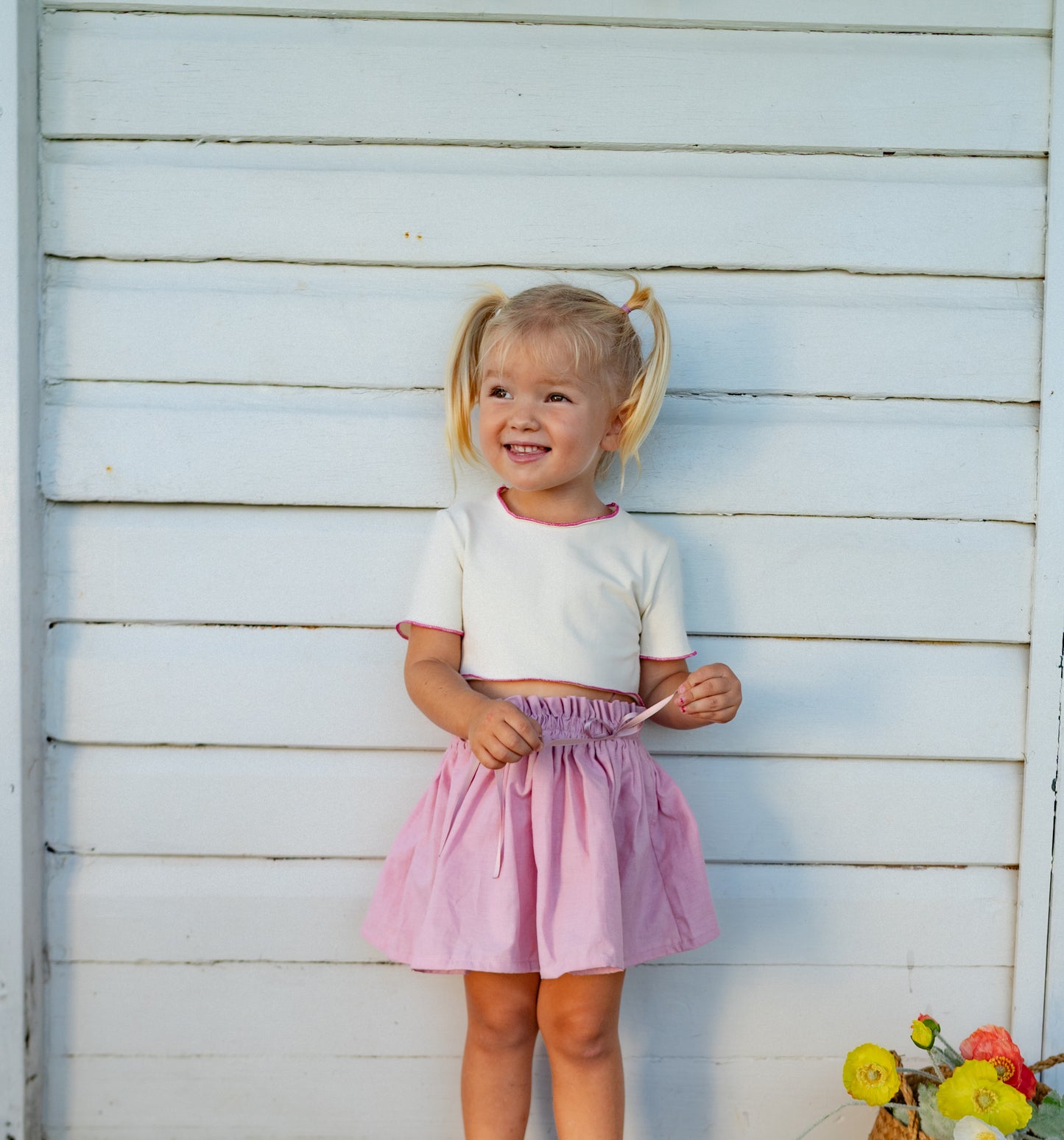 Pink Petals Skirt - Pink