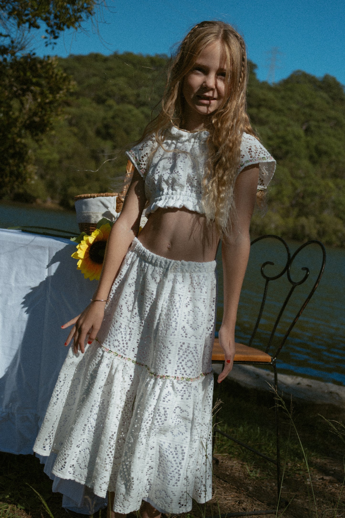White Dahlia Tiered skirt - PRE ORDER