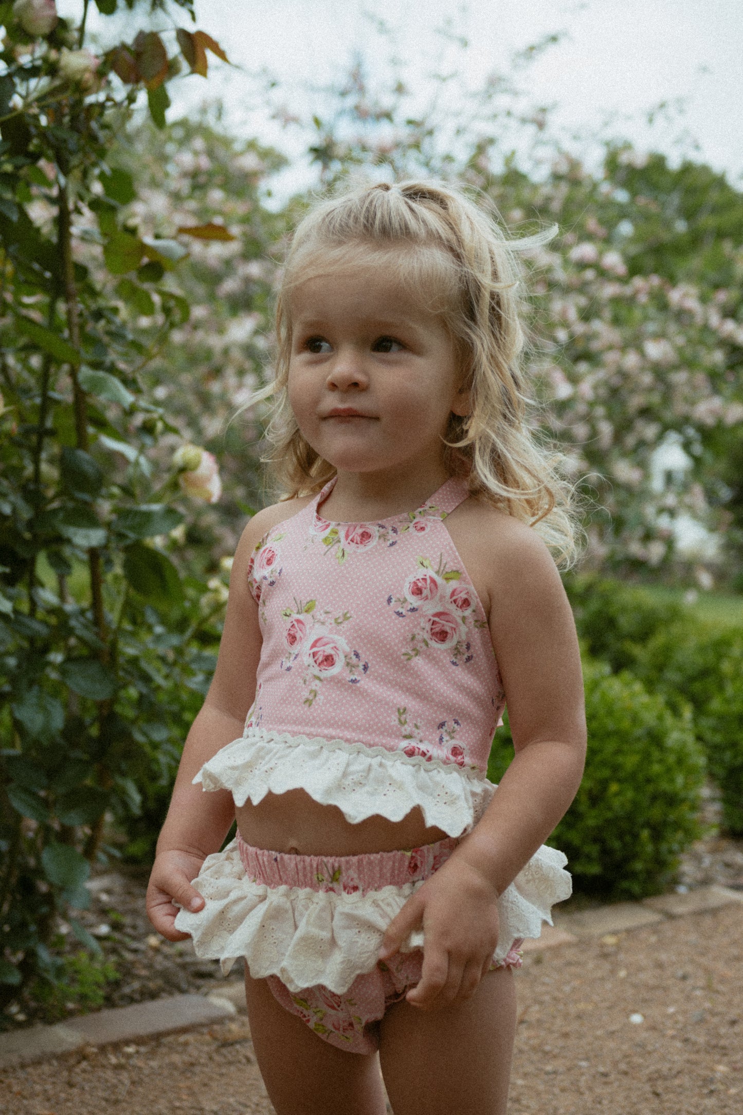 Cottage Garden Pink Halter and Bloomer set