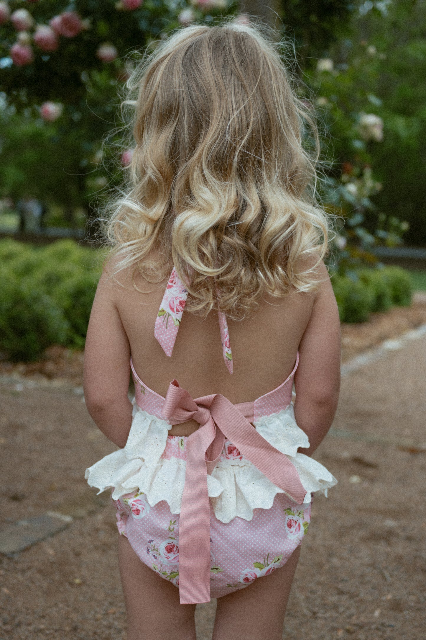 Cottage Garden Pink Halter and Bloomer set