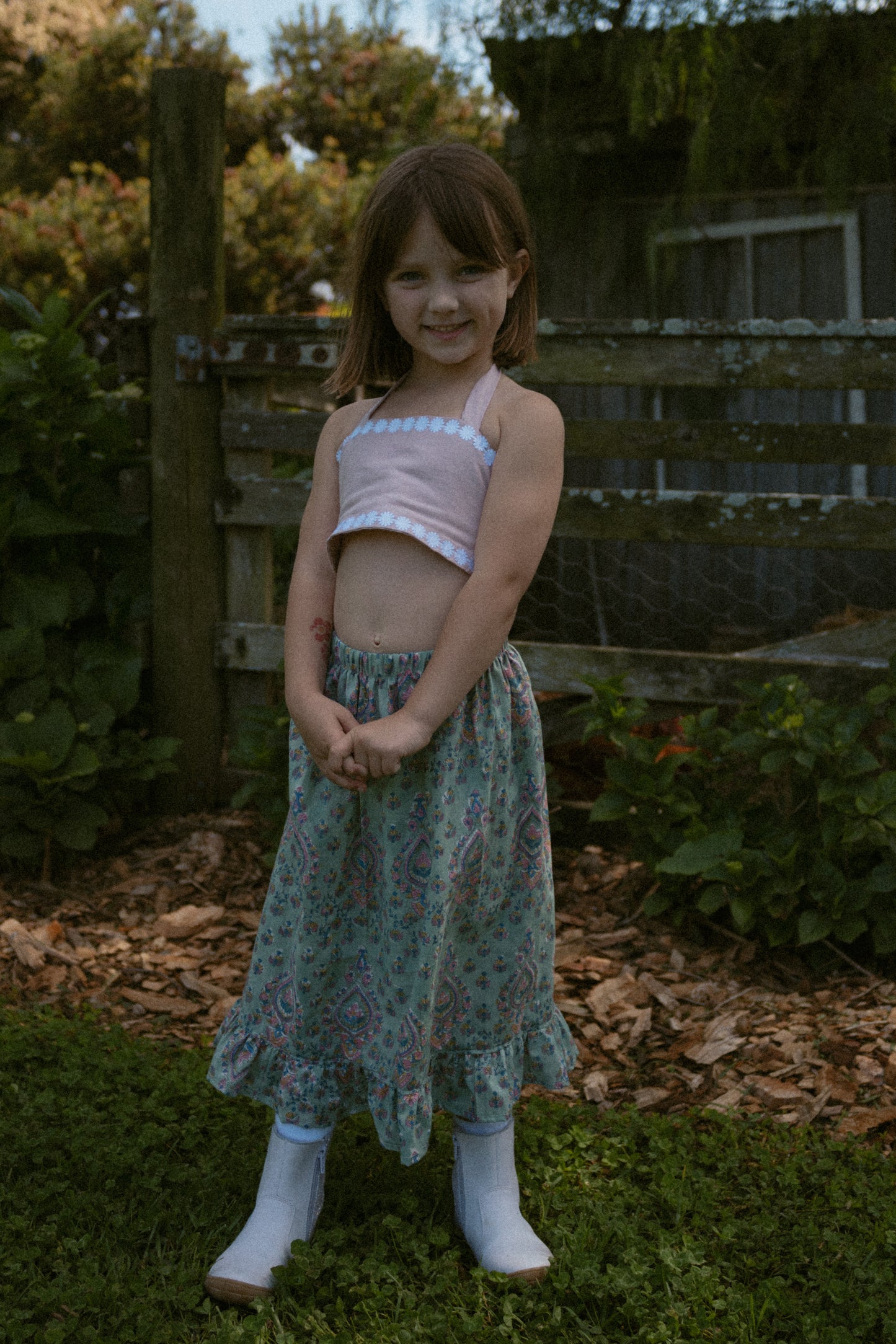 Daisy Chain Bandeau Dusty Pink