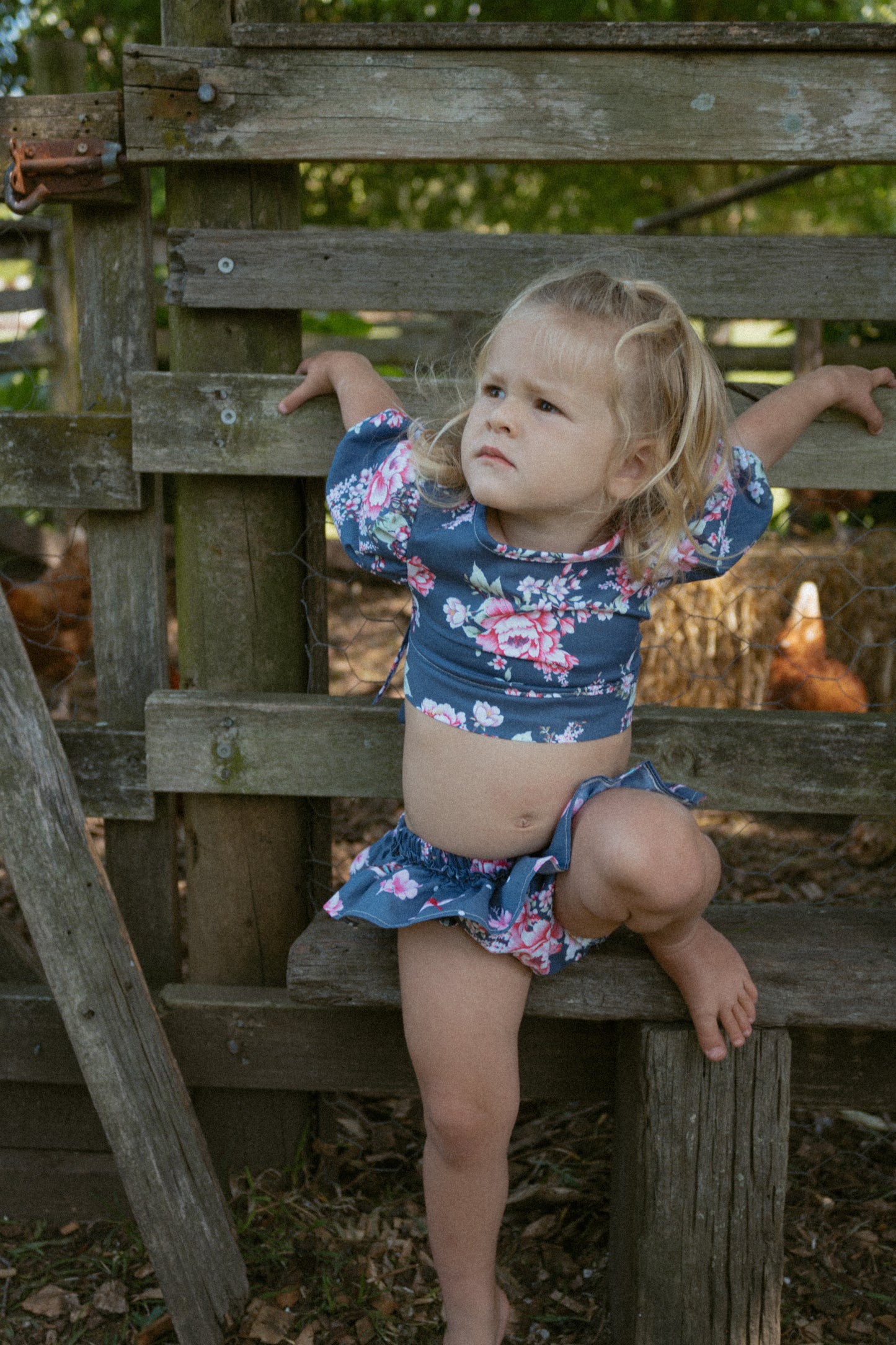 Floral Garden Bloomer - Navy