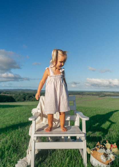 Lavender Gingham Dress