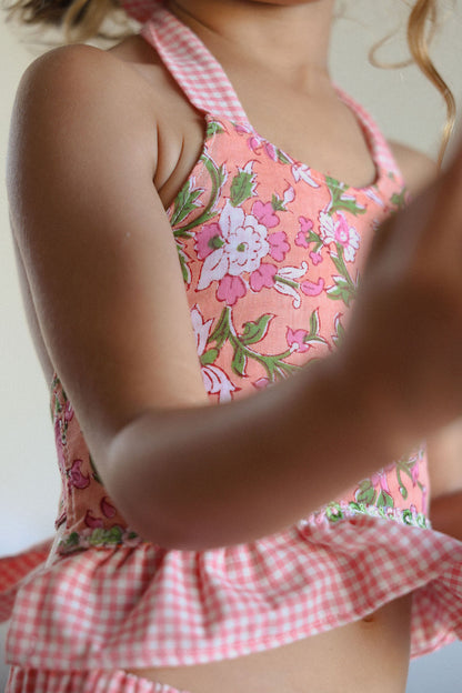 Peach Halter - Reversible - Pre order Jan 10