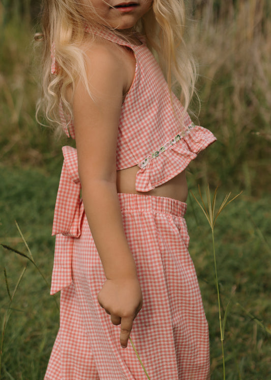 Peach Halter - Reversible - Pre order Jan 10