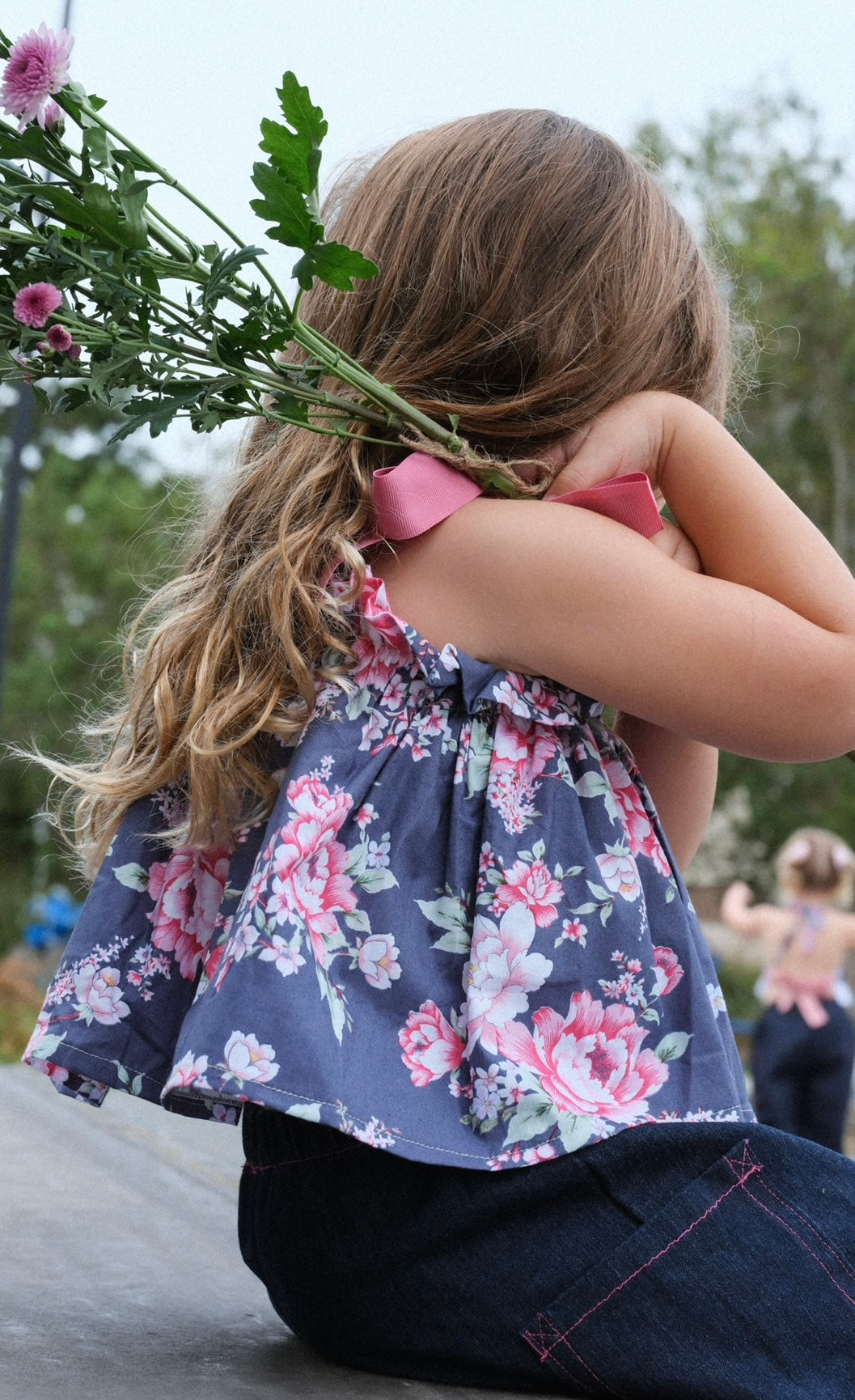 Floral Garden Flounce top