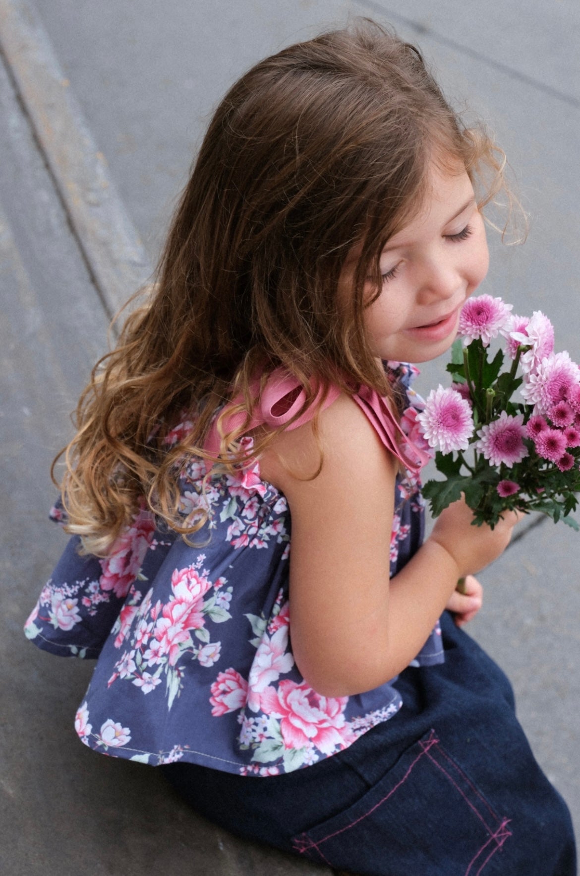 Floral Garden Flounce top