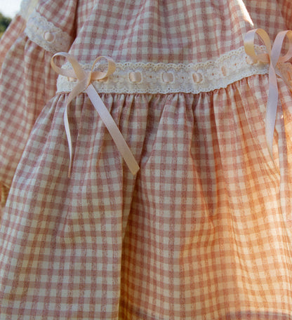 Cherry Blossom top - Pink Gingham - PRE ORDER