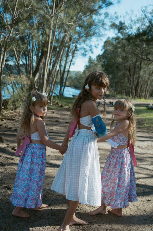 Lavender Gingham  Skirt