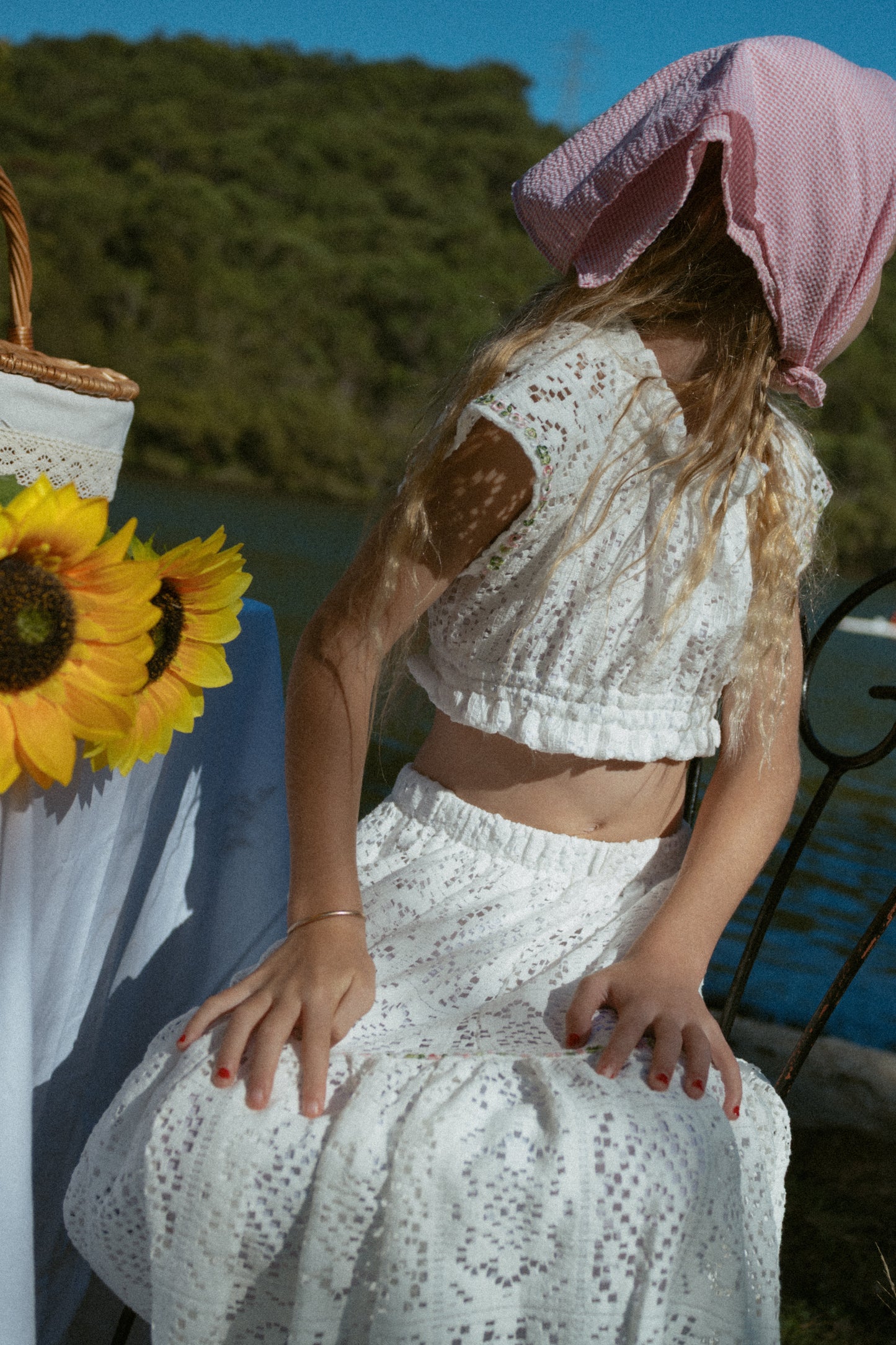 White Dahlia Peasant Top - PRE ORDER
