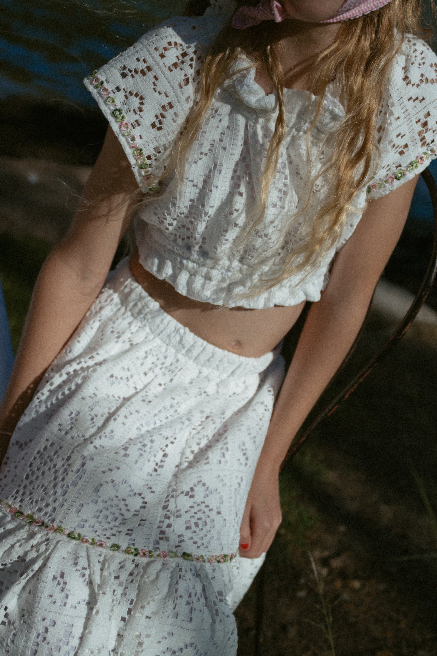 White Dahlia Peasant Top - PRE ORDER
