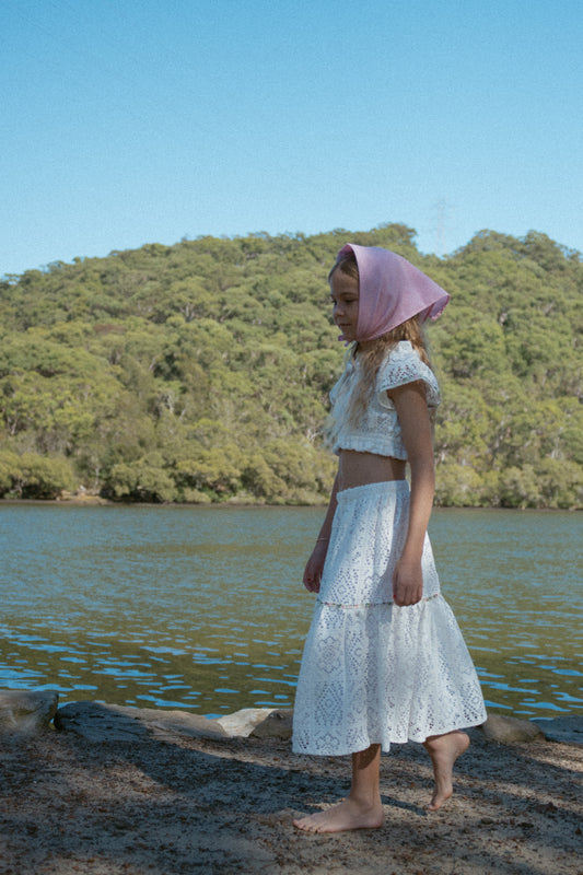 White Dahlia Tiered skirt - PRE ORDER