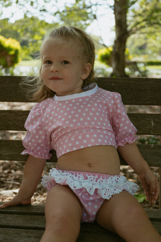 Starry Night Top and bloomer set in Pink