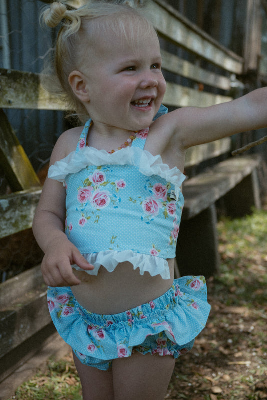 Country Garden BLUE Reversible Halter